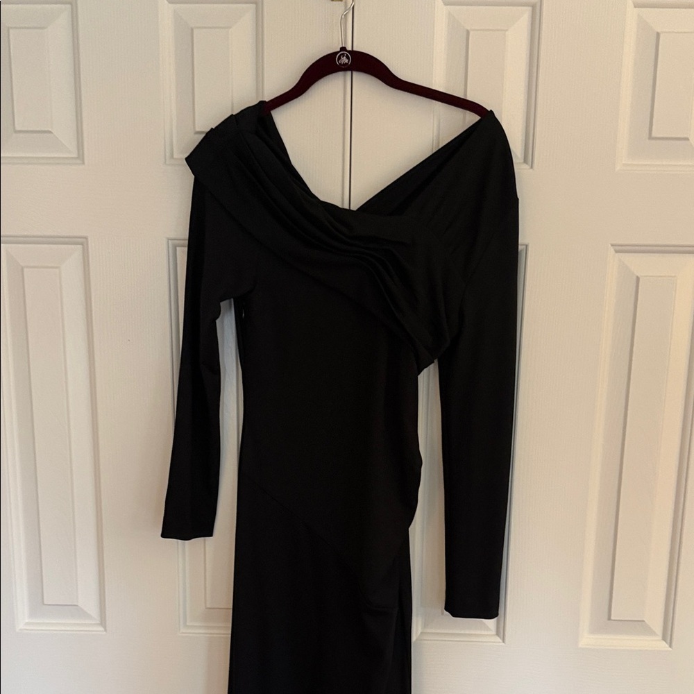 Diane Von Furstenberg Black One-Shoulder Dress